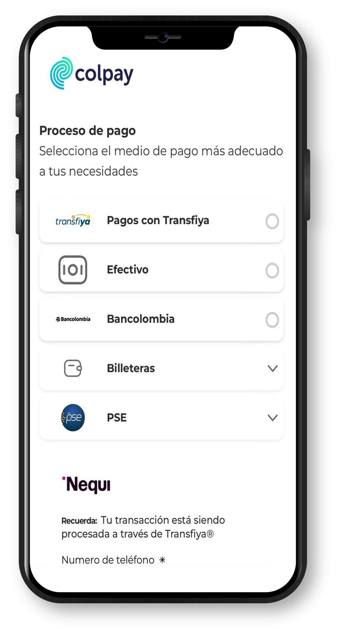 Teléfono móvil Colpay